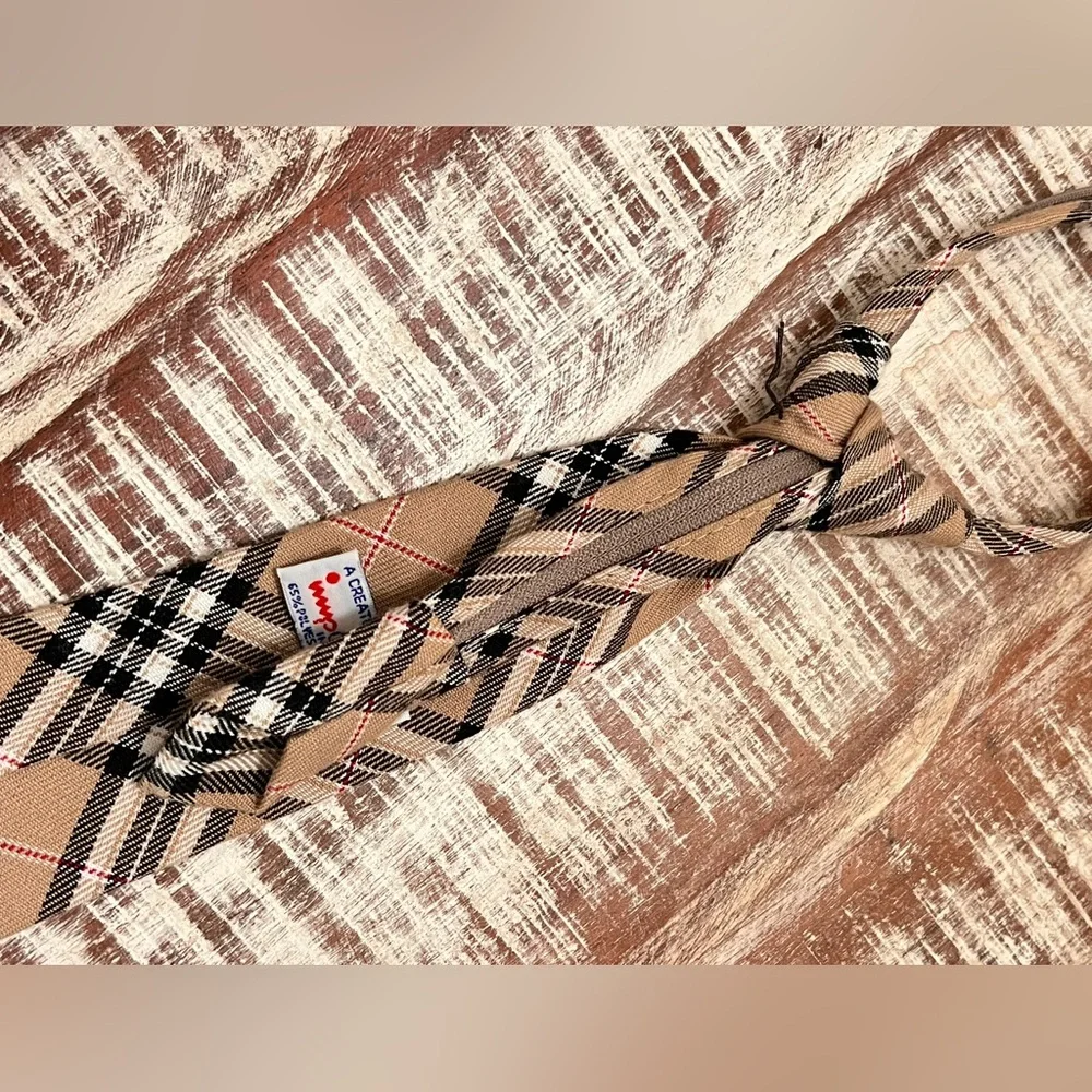 Classic Tan Plaid Tie